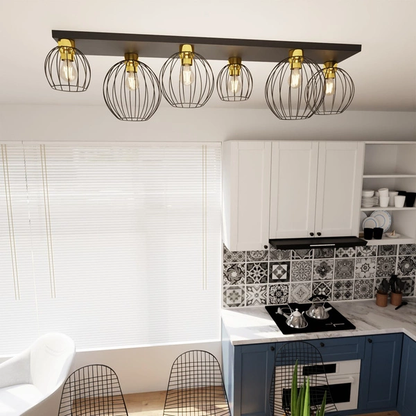 Lampa sufitowa Emibig NEST 6 BL GOLD 1370/6