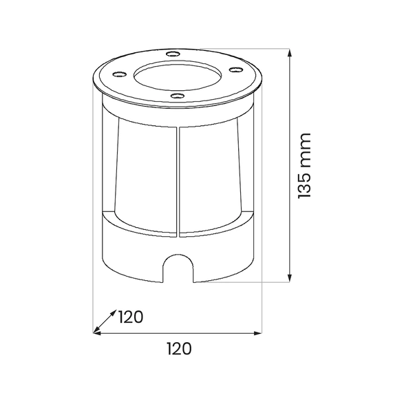 Oprawa najazdowa VIALE okrągła 1xGU10