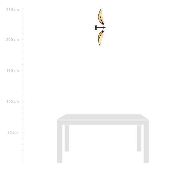 Kinkiet Emibig VENE K2 Czarny/RATTAN 1160/K2