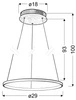 Nowoczesna lampa wisząca LUNE 30 LED chrom 18W barwa neutralna 4000K 31-64592