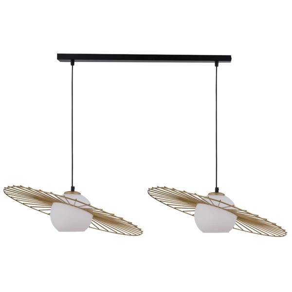 Nowoczesna lampa wisząca szklane kule SOL 2 czarny/złoty 32039