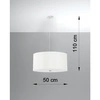 Nowoczesna lampa wisząca OTTO SL.0743 50cm biała 5xE27