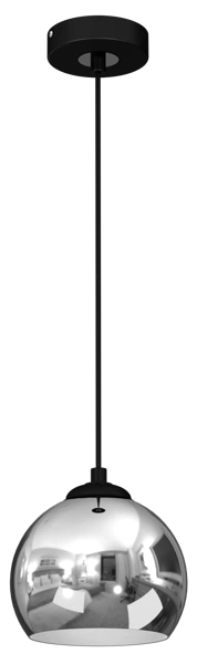 Lampa wisząca TORO BLACK / CHROME 1xE27