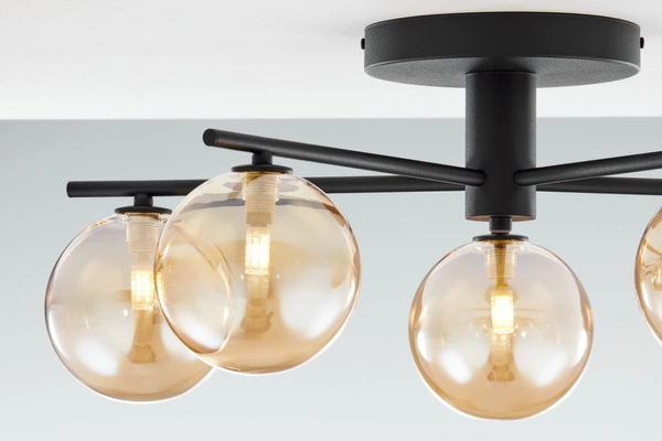 Nowoczesna Lampa sufitowa PRATO wys. 27cm 5xG9 14W IP20 | czarny