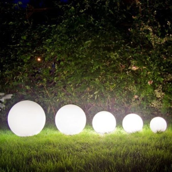 Kula ozdobna do ogrodu szkło akrylowe śr.30 cm ALEKULE G 300 Z | biały