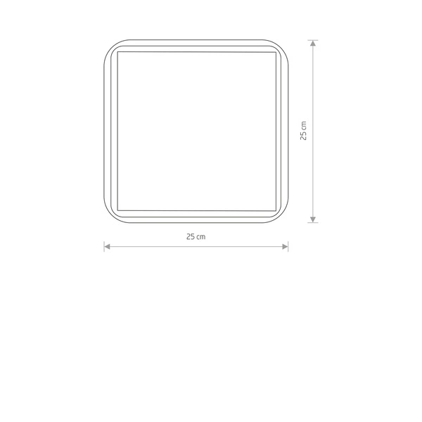 Plafon TAHOE II 25cm 2xE27 IP44 | czarny 10038