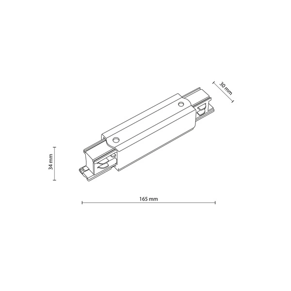 TRACER PROSTY TRÓJOBWODOWY BIAŁY Z PODŁĄCZENIEM ZASILAJĄCYM 4531