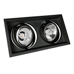 MDD MAXI DUE GU10 X 2 AR111 250V IP20 186x336x43mm CZARNY