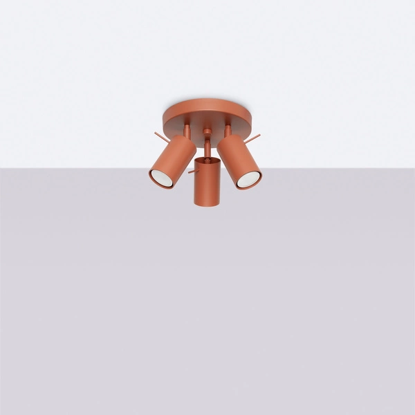 Plafon RING 3P ochra czerwona