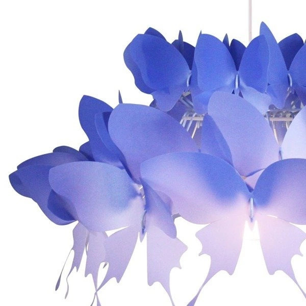 Lampa wisząca FARFALLA niebieska 50cm