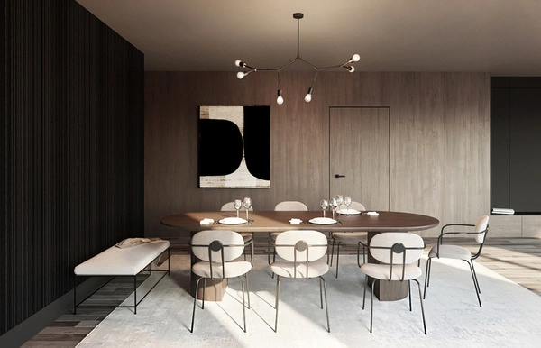 Lampa sufitowa loft TWIG VI czarny szer. 110cm 9138