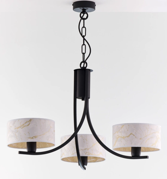 Klasyczny Żyrandol ARTHUR wys. 71cm 3xE27 15W IP20 | czarny