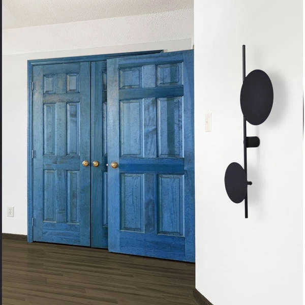 Lampa ścienna kinkiet okręgi REGA 2x G9 okrąg 81cm | czarny