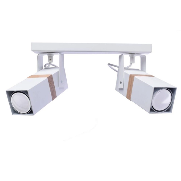 Lampa sufitowa nowoczesna reflektorek spot VIDAR II biały szer. 40cm