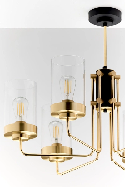 Żyrandol RAMIREZ wys. 64cm 6xE27 15W IP20 | złoty połysk