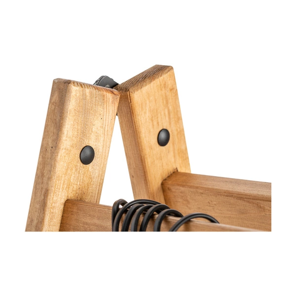 Lampa Podłogowa Eskalo 4xE27 Max.15W LED Bejcowana Sosna Brązowa/Czarny Metal/Czarny Kabel PCV 1229451