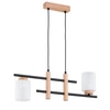 Lampa wisząca ALFA ARYSTO DREWNIANA 2xE27 62cm | 62551