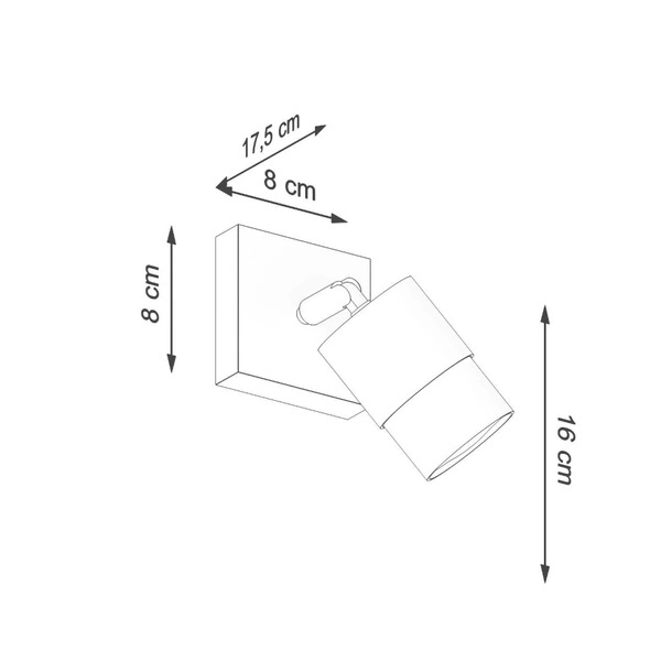Kinkiet NERO, SL.1064, czarny/chrom, 1x40W GU10