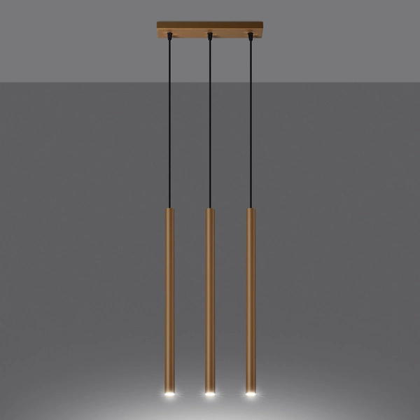 Lampa wisząca PASTELO 3L złota