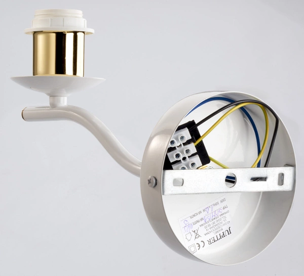 Klasyczny Kinkiet SAMBA wys. 31cm 1xE27 15W IP20 | biały