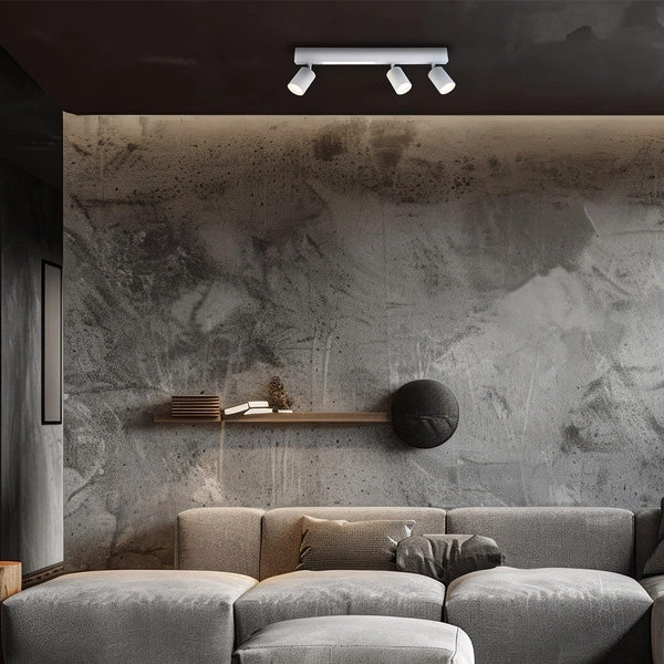 Lampa Sufitowa Magnet 9W+3xGU10 3000/4000K Biały