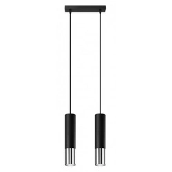 Lampa wisząca LOOPEZ 2 SL.0941 czarny/chrom 2xGU10