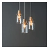 Alessandro Wood Lampa Wisząca 3xE27 Max.60W Dąb Olejowany/Transparentny 1760374R