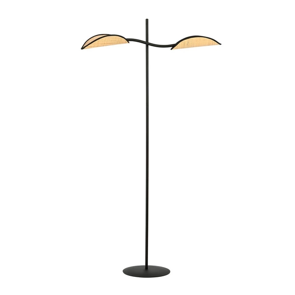 Lampa podłogowa Emibig LOTUS LP2 Czarny/RATTAN 1108/LP2