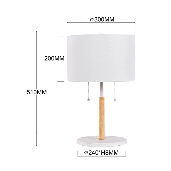 Lampa stołowa Fogo 2xE27 biała LP-0304/2T WH