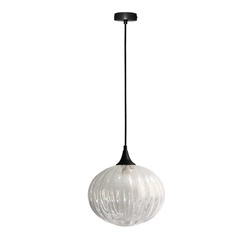 Lampa wisząca EXETER LEDEA, 24 cm, 50101276, czarny/transparentny, 1x40W E27