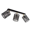 Lampa Sufitowa Nevoa 3xE27 Max.25W Czarny Metal/Złoty Metal/Czarny Klosz Tkaniny 56392304