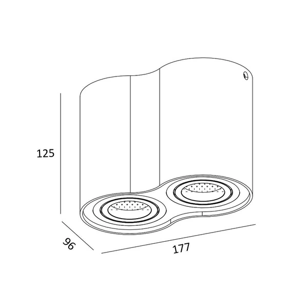 50407-WH RONDOO SL 2 SPOT UP BIAŁY/WHITE
