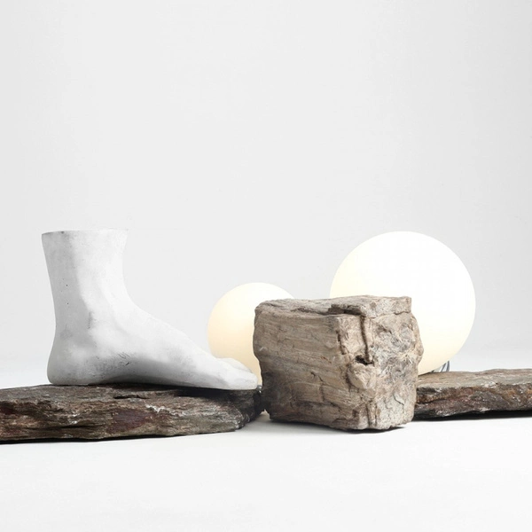 Aldex Lampka biurkowa BALL 1076B4_M, 20 cm, chrom/biały, 1x60W E27