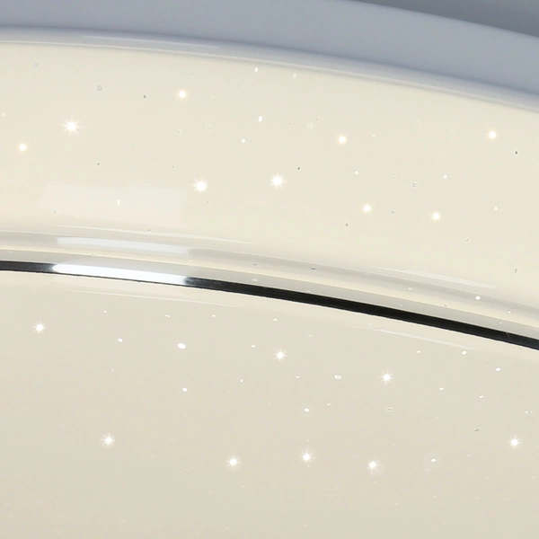 Plafon JASPER, 13-75123, 38 cm, biały/chrom, 24W LED, barwa neutralna 4000K, IP44