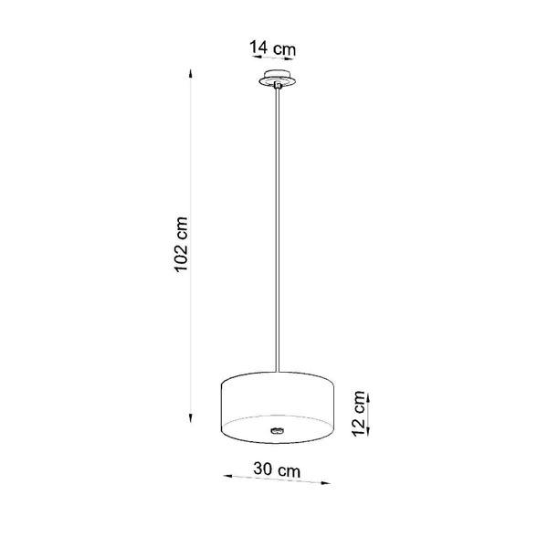 Lampa wisząca SKALA SL.0756, 30cm, czarna, 3x60W E27