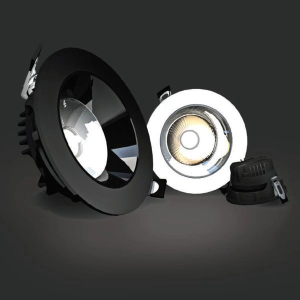 Lampa LED podtynkowa oczko śr, 22cm 30W 3000K 30° WLD MIRROR XL | czarny