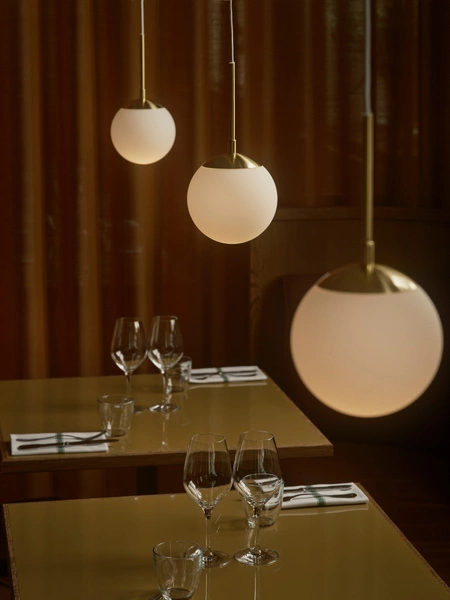 Lampa wisząca GRANT E14 15W Szkło | Mosiądz