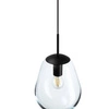 Lampa wisząca PEAR S 43,5cm E27 | czarny/transparentny 7800