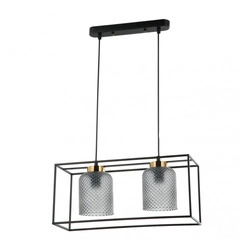 Lampa wisząca RETRO Sinella szer. 46,5cm 2xE27 | czarny