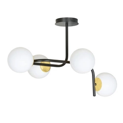 Lampa sufitowa Emibig RAGNAR 4A Czarny GOLD 1032/4A