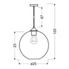 Lampa wisząca EDISON 31-21397 klosz bursztynowy + żarówka 60W E27