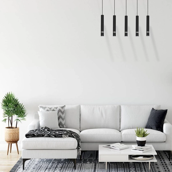 Lampa wisząca nowoczesna zwis JOKER V czarny szer. 90cm