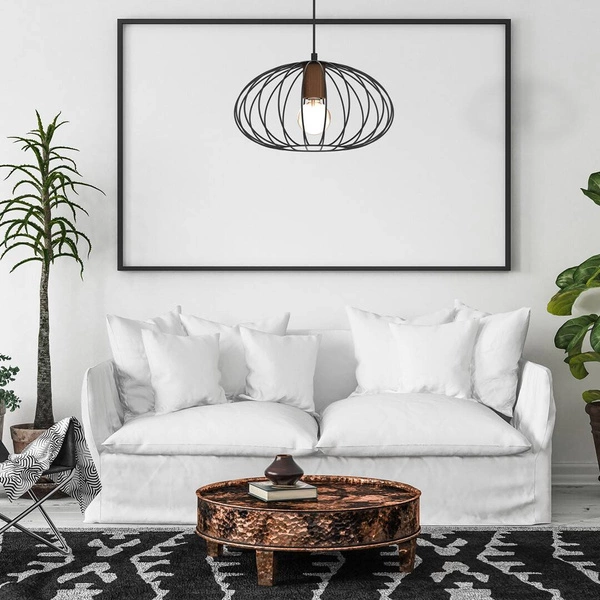 Lampa wisząca MERIDIANO, MLP7959, czarny/brązowy, 1x60W E27