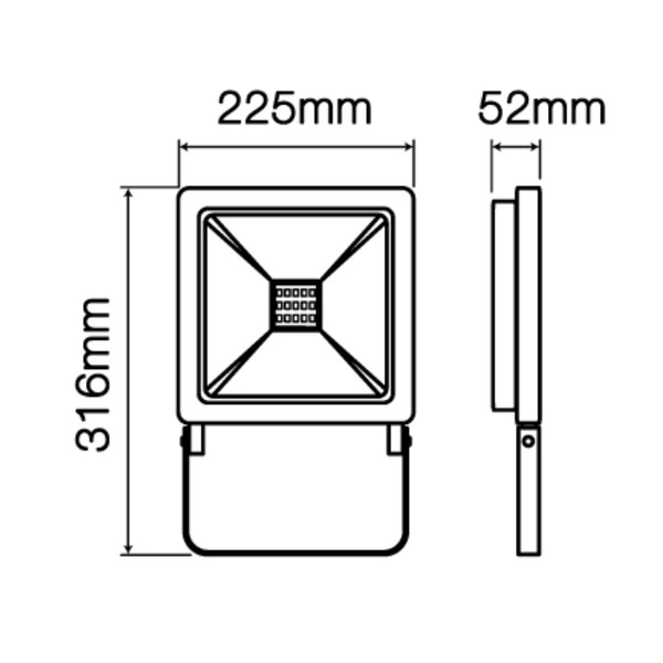 Naświetlacz LED line® PHOTON 100W 8000lm 6000K 80lm/w | czarny