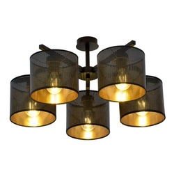 Lampa sufitowa Emibig JORDAN 5 Czarny/GOLD 1144/5