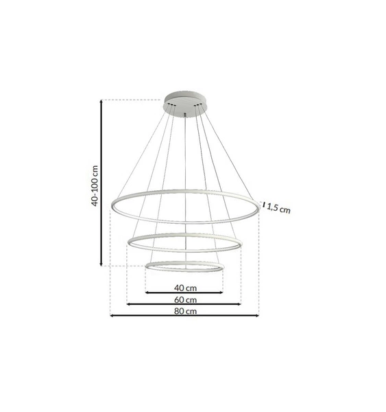Lampa wisząca ORION WHITE III LED