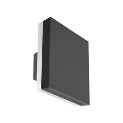 Kinkiet zewnętrzny VIANO kwadrat dł. 15cm 12W LED neutralna biel 4000K | czarny