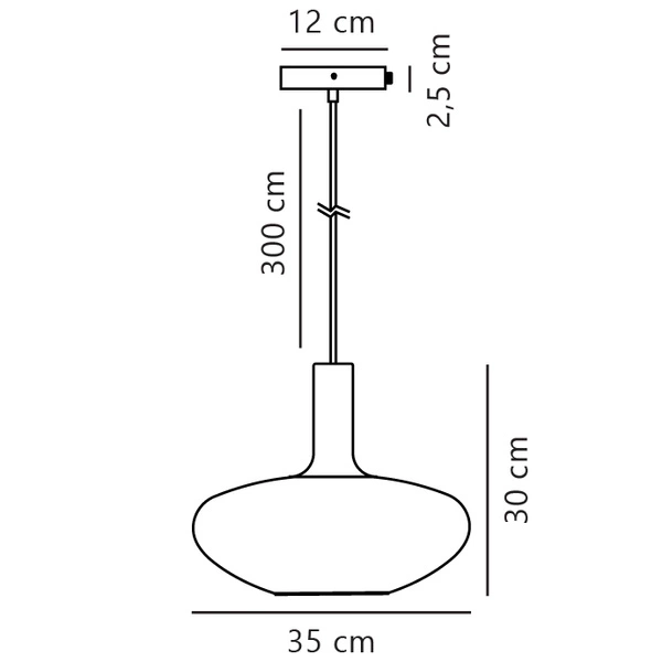 Lampa wisząca ALTON E27 60W Szkło | Biały