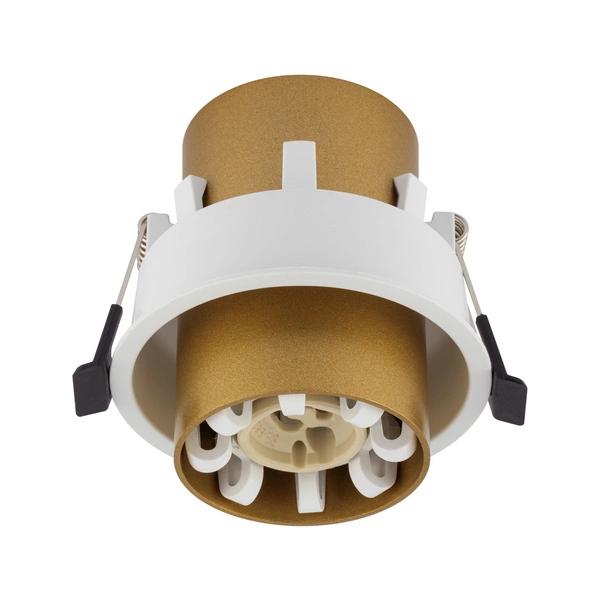 Regulowana lampa podtynkowa MONO SLIDE śr. 8,3cm GU10 | złoty/biały 10798