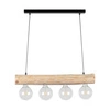 Trabo Simple Lampa Wisząca 4xE27 Maks. 60W Naturalna Sosna/Czarny Metal/Czarny Kabel PCV 69860404